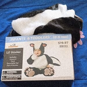 Cute Infant Skunk Costume with Hood